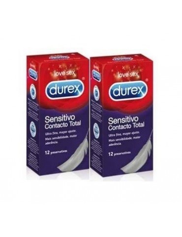 Preservativos Sensitivo Contacto Total DUREX 12 ud duplo