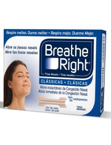 Breathe Right tiras nasales clasicas grande 30 uds